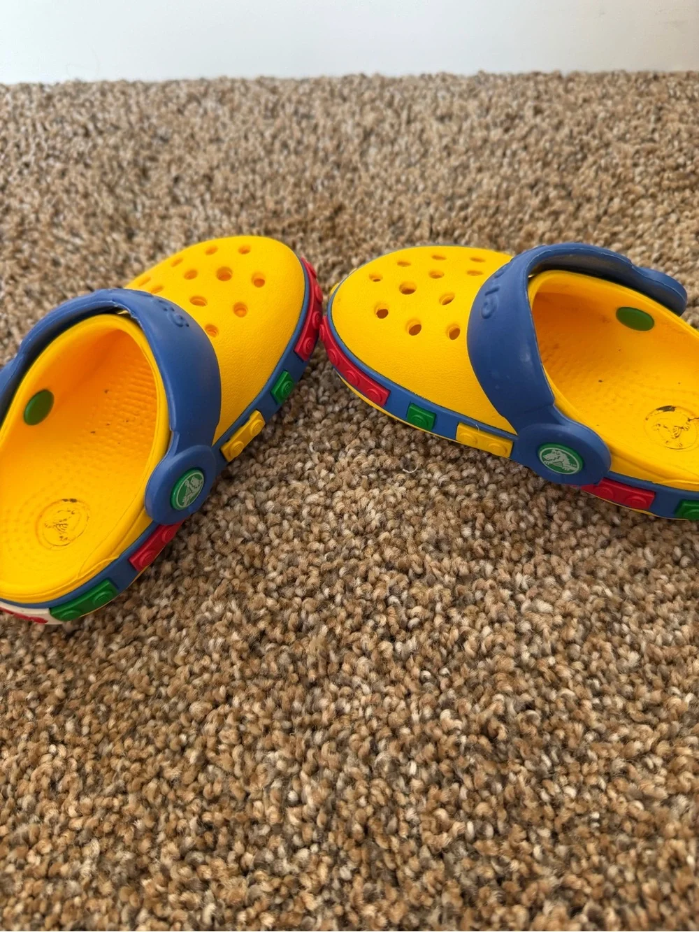CROCS Bright Yellow Lego Clog Shoe Sandal